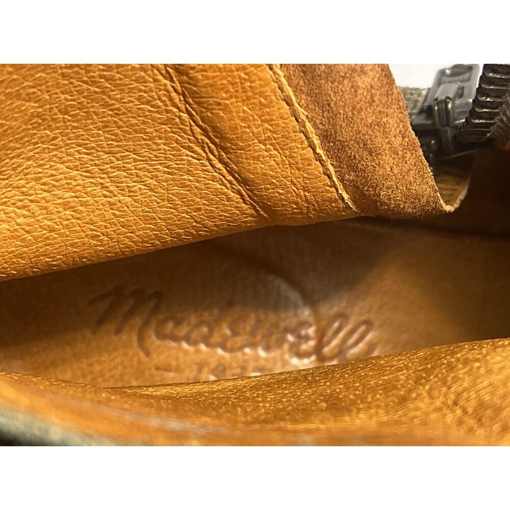 Madewell Boots Womens Size 8 Brown Suede Western Cowboy Ankle Booties Side Zip - Picture 7 of 9